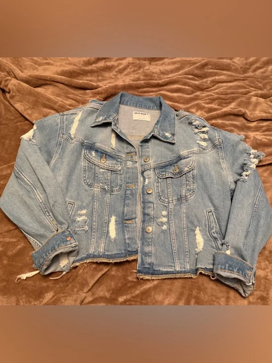 Distressed Denim Jacket - Picture 1 of 3